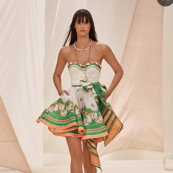 Zimmerman High Tide Eyelet Mini Dress with Sailboats - Picture 1 of 6